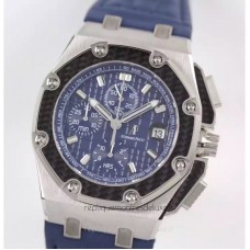 Réplique Montre Audemars Piguet Royal Oak Offshore Juan Pablo Montoya 26030PO.00.D021IN.01 Acier inoxydable Bleu Dial