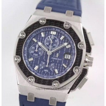 Réplique Montre Audemars Piguet Royal Oak Offshore Juan Pablo Montoya 26030PO.00.D021IN.01 Acier inoxydable Bleu Dial