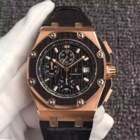 Réplique Montre Audemars Piguet Royal Oak Offshore Juan Pablo Montoya 26030RO.00.D001IN.01 Or rose Noir Dial