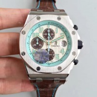 Réplique Montre Audemars Piguet Royal Oak Offshore Montauk Highway 26187ST.OO.D801CR.01 Acier inoxydable Blanc Dial