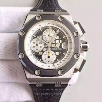 Réplique Montre Audemars Piguet Royal Oak Offshore Rubens Barrichello II 26078IO.OO.D001VS.01 Titanium Noir Dial 