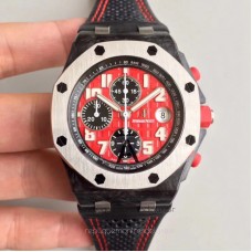 Réplique Montre Audemars Piguet Royal Oak Offshore Singapore GP F1 26190OS.OO.D003CU.01 Carbone forgé Red Dial