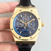 Réplique Montre Audemars Piguet Royal Oak Calendrier perpétuel 41MM 26574BA.OO.1220BA.01 Or jaune Bleu Dial