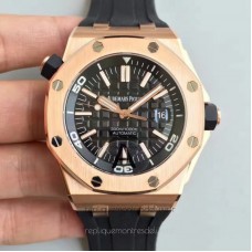 Réplique Montre Audemars Piguet Royal Oak Offshore Plongeur 15703 Or rose Noir Dial