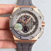 Réplique Montre Audemars Piguet Royal Oak Offshore Michael Schumacher 26568OM.OO.A004CA.01 Or rose Anthracite Dial 