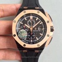 Réplique Montre Audemars Piguet Royal Oak Offshore QE2 Cup 2016 26406FR.OO.A002CA.01 Carbone forgé Noir Dial 