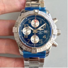 Réplique du chronographe automatique Breitling Avenger II A1338111/C870SS en acier inoxydable avec cadran bleu