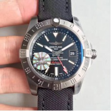 Réplique Breitling Avenger II GMT Cadran noir en acier inoxydable A3239010/BF04/109W/M20BASA.1