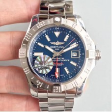 Réplique Breitling Avenger II GMT Cadran Bleu en acier inoxydable A3239011-C872SS