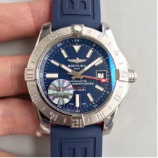 Réplique Breitling Avenger II GMT Cadran Bleu en acier inoxydable A3239011/BC35/170A