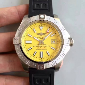 Breitling Avenger II Seawolf A1733110/BC30/152S/A20SS.1 Cadran jaune en acier inoxydable