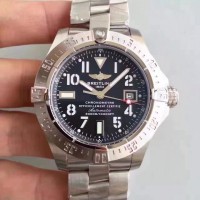 Réplique Breitling Avenger II Seawolf A1733110/BC31/169A cadran noir en acier inoxydable