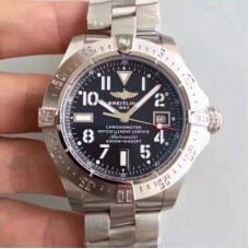 Réplique Breitling Avenger II Seawolf A1733110/BC31/169A cadran noir en acier inoxydable