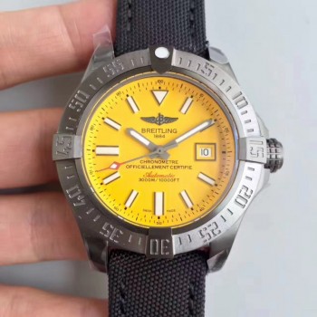 Réplique Breitling Avenger II Seawolf A1733110/I519/106W/A20BASA.1 Cadran jaune en acier inoxydable