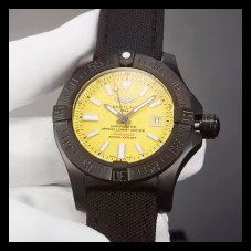 Réplique Breitling Avenger II Seawolf édition limitée M17331E2/I530-101W cadran jaune PVD