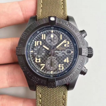 Réplique Breitling Avenger II USA édition militaire limitée M133715N PVD fibre de carbone cadran