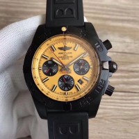 Réplique Breitling Chronomat 44 Blacksteel MB0111C3/I531/262S/M20DSA.2 Cadran jaune PVD