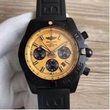 Réplique Breitling Chronomat 44 Blacksteel MB0111C3/I531/262S/M20DSA.2 Cadran jaune PVD