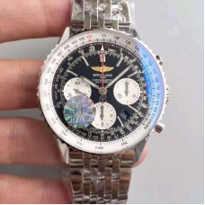 Breitling Navitimer 01 AB012012/BB01/447A cadran noir en acier inoxydable