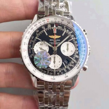 Breitling Navitimer 01 AB012012/BB01/447A cadran noir en acier inoxydable