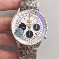 Breitling Navitimer 01 AB012012/BB01/447A cadran blanc en acier inoxydable