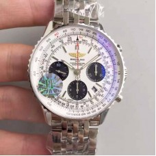 Breitling Navitimer 01 AB012012/BB01/447A cadran blanc en acier inoxydable