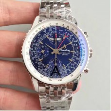 Réplique Breitling Navitimer Montbrillant Datora A21330 cadran bleu en acier inoxydable