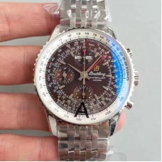 Réplique Breitling Navitimer Montbrillant Datora A21330 En Acier Inoxydable Cadran Chocolat