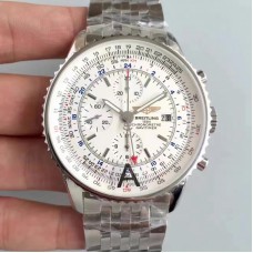 Breitling Navitimer World A2432212/G571-443A cadran blanc en acier inoxydable