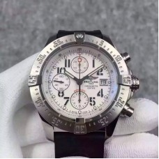 Réplique Breitling Super Avenger édition limitée A13370 en acier inoxydable avec cadran blanc