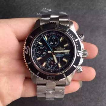 Réplique Breitling Superocean Chronograph A1334102/BA83/134A en acier inoxydable cadran bleu