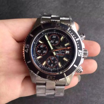 Réplique Breitling Superocean A1334102/BA85/134A en acier inoxydable cadran noir