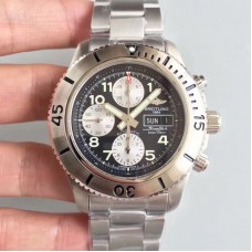 Réplique Breitling Superocean Chronograph Steelfish Cadran noir en acier inoxydable A13341C3/BD19/162A