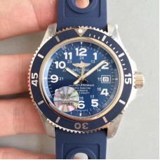 Réplique Breitling Superocean II 44MM A17392D8/C910/228S/A20SS.1 Cadran Bleu en acier inoxydable