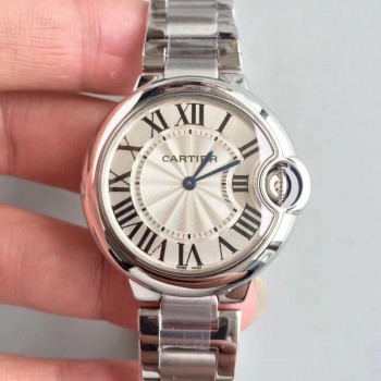 Ballon Bleu De Cartier 33MM W6920084 Acier inoxydable Cadran argenté Quartz 