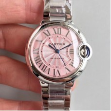 Ballon Bleu De Cartier 33MM W6920100 Acier inoxydable Cadran rose