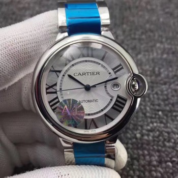 Ballon Bleu De Cartier 42MM W69012Z4 Acier inoxydable Cadran argenté