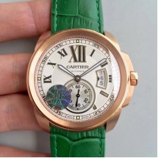 De Cartier W7100009 42MM Or rose Cadran blanc