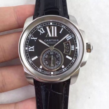 De Cartier W7100037 42MM Acier inoxydable Cadran noir