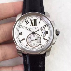 De Cartier W7100037 42MM Acier inoxydable Cadran blanc