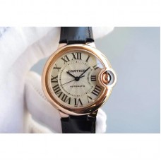 Cartier Ballon Bleu 33MM Or rose Cadran argenté