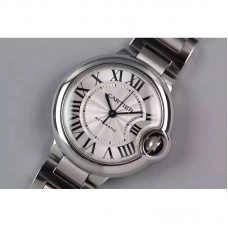 Cartier Ballon Bleu 33MM Acier inoxydable Cadran blanc