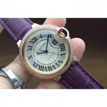 Cartier Ballon Bleu 36MM Or rose diamant Bezel