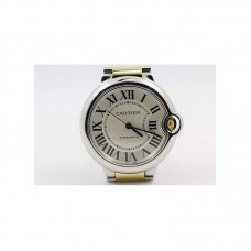 Cartier Ballon Bleu 36MM Acier inoxydable & Or jaune Cadran blanc