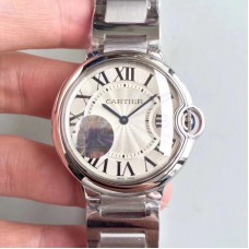 Cartier Ballon Bleu 36MM W6920046 Acier inoxydable Cadran argenté Rond Quartz 