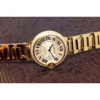 Cartier Ballon Bleu 36MM Or jaune Cadran blanc