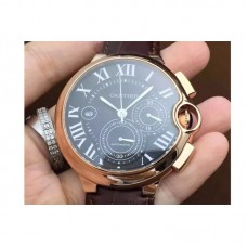 Cartier Ballon Bleu Chronograph Or rose Cadran noir