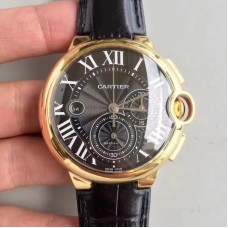 Cartier Ballon Bleu Chronograph W6920007 Or jaune Cadran noir