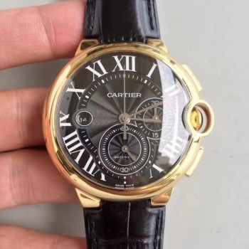 Cartier Ballon Bleu Chronograph W6920007 Or jaune Cadran noir