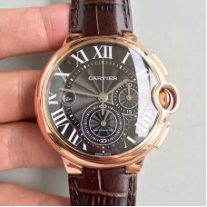 Cartier Ballon Bleu Chronograph W6920074 Or rose Cadran noir